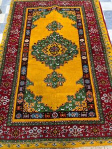 قالیچه سه متری گل ابریشم ترکمن